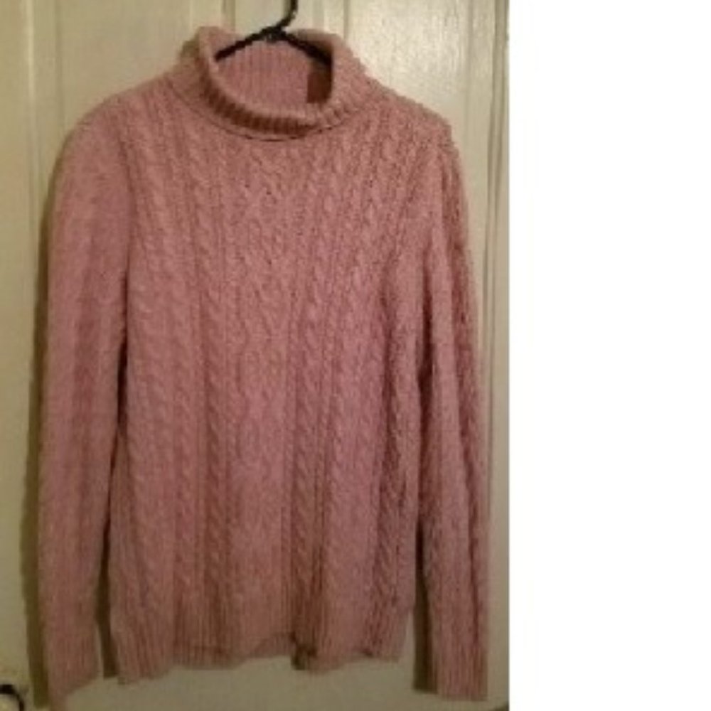NEW Crofts & Barrow Mauve Turtleneck Soft and Thick Long Sleeves Women's Large